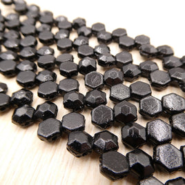 Honeycomb Jewel Beads 6mm Jet