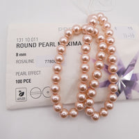 Preciosa Round Pearl Maxima 8mm Pearl Effect Rosaline