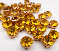 Swarovski 1088 Chaton in setting 34ss (7mm) Topaz