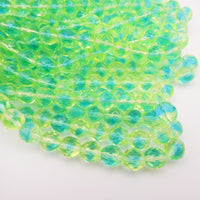 Czech Fire Polish Beads 8mm Green Blue