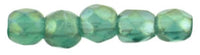 Czech Fire Polish Beads 2mm Luster Iris Atlantis Green