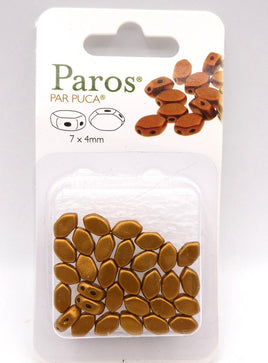 Paros Par Puca 7x4mm Bronze Gold Matte