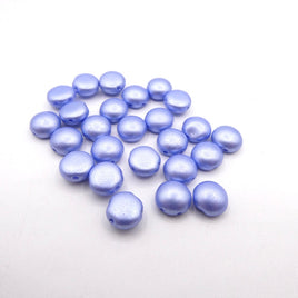 Preciosa Candy 2 Hole Cabochon 8mm Pastel Pacific Blue