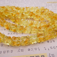 Czech Bumpy Shape Glass Beads 9mm Transparent Yellow and Topaz