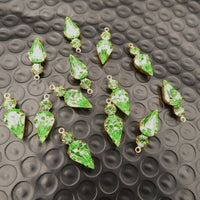 Swarovski Rhinestone Teardrop Charm with loop 20x13mm Peridot Uranium