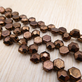 Honeycomb Jewel Beads 6mm Bronze