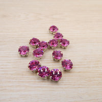 Swarovski 1088 Chaton in setting 34ss (6mm) Rose