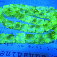 Czech Bumpy Shape Glass Beads 9mm Transparent Yellow and Topaz