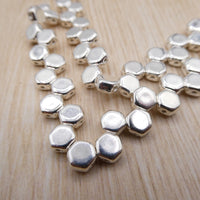 Honeycomb Beads 6mm Silver