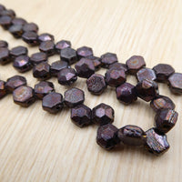 Honeycomb Jewel Beads 6mm Jet Iris