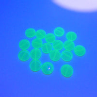 Czech Coin Glass Beads 14mm Opal Aqua