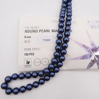 Preciosa Round Pearl Maxima 8mm Pearl Effect Blue