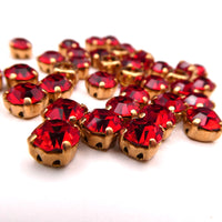 Swarovski 1088 Chaton in setting 34ss (7mm) Light Siam