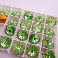Swarovski Rivoli 1102 18mm Peridot Uranium