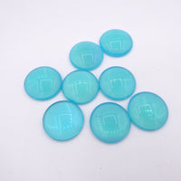 Czech Glass Dome Cabochon 25mm Opal Aqua Uranium