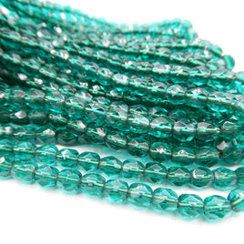 Czech Fire Polish Beads 5mm Emerald