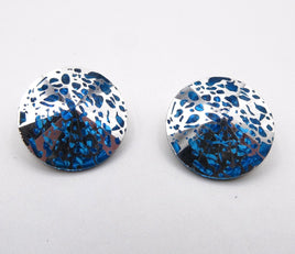 Rivoli 14mm Blue Zircon Silver Patina