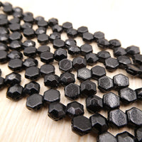 Honeycomb Jewel Beads 6mm Jet