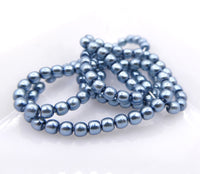 Czech Glass Round Pearl Beads 2mm Grey