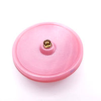 Czech Glass Button with Dragonfly 40mm Opaque Pink