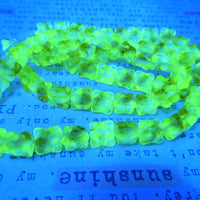 Czech Bumpy Shape Glass Beads 9mm Transparent Yellow and Topaz