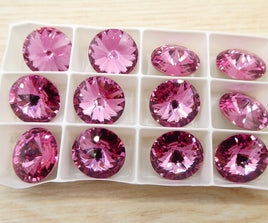 Swarovski Rivoli 14mm Rose