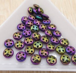 CzechMates QuadraLentil 6mm Iris Purple