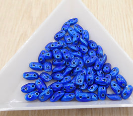 Wave Beads 3x7mm Metalust Crown Blue