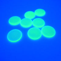 Czech Glass Dome Cabochon 25mm Opal Aqua Uranium
