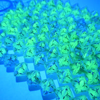 Czech Pressed Fancy Bicone Glass beads 11mm Crystal Mint Uranium