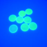 Czech Glass Dome Cabochon 25mm Opal Aqua Uranium