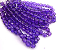 Czech Fire Polish Beads 6mm Dark Purple