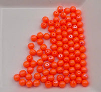 Preciosa Nacre Pearl Beads 4mm Neon Orange