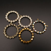 Swarovski Rhinestone Hoop Pendant with loop 30mm Metallic Mix