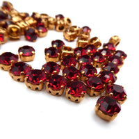 Swarovski 1088 Chaton in setting 34ss (7mm) Siam