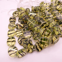 Czech Oval Window Beads 14x12mm Jonquil Tortoise
