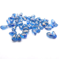 Tulip Petal Beads 4X6mm CRYSTAL GT SHADOWS