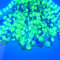 Czech Glass Beveled Round Beads 8mm Blue Lt Green