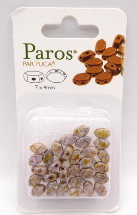 Paros Par Puca 7x4mm Opaque Mix Rose Gold Ceramic