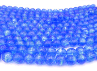 Czech Round Crackle Beads 10mm Blue Lt Green