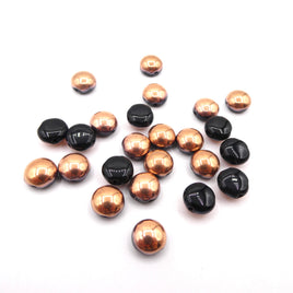 Preciosa Candy 2 Hole Cabochon 8mm Jet Capri