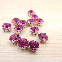 Swarovski 1088 Chaton in setting 34ss (6mm) Rose