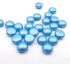 Preciosa Candy 2 Hole Cabochon 8mm Pastel French Blue