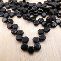 Honeycomb Beads 6mm Jet Black