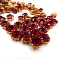 Swarovski 1088 Chaton in setting 34ss (7mm) Siam