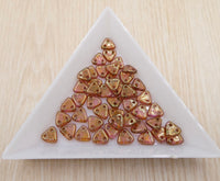 CzechMates Triangle 6mm Luster Rose/Gold Topaz