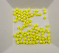 Preciosa Nacre Pearl Beads 4mm Neon Yellow