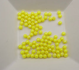 Preciosa Nacre Pearl Beads 4mm Neon Yellow