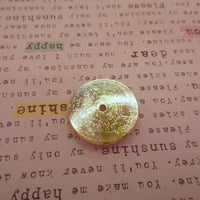 Czech Glass Dragonfly Cabochon 18mm Uranium Yellow Gold Lined
