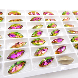 Navette Crystal 15x7mm With and Without Sew On Prong Setting